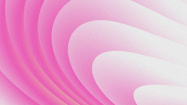 Soft magenta and pale white grainy textured abstract background with a smooth, flowing curved wave, subtle noise gradient texture.