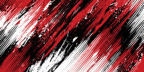 Gaming esport background striking stripes electric banner vector illustration design red black grunge brush wing comic pattern modern abstract concept livery stripes decal paint splash splatter.eps 10 © Samsul