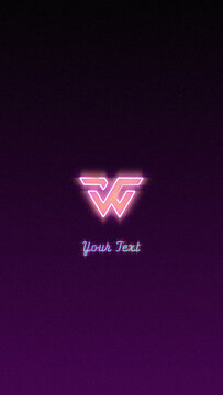 Neon Sign Logo Reveal &ndash; Retro Flickering Glow Animation for Vertical Video and Mobile Content Intros