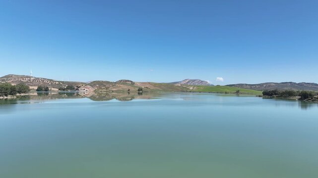 Embalse Conde de Guadalhorce en la provincia de M&aacute;laga, Andaluc&iacute;a	
