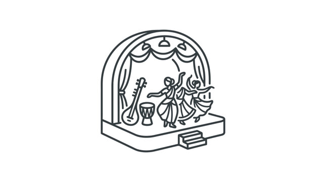 Classical Indian music performance with sitar and tabla instruments.