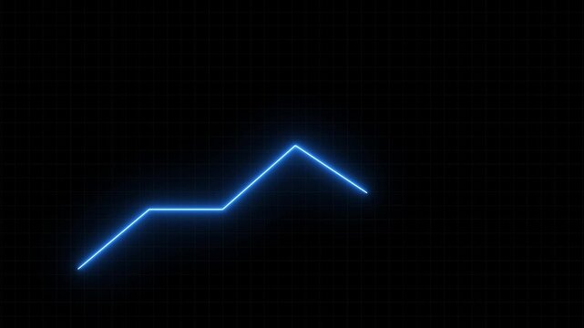 Animated business graph chart with upward trend background. motion graphic of Market recovery concept. 4k video