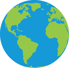 Obraz premium Green and blue world map on white background isolated on transparent background, Vector