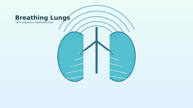 Pulmonary Health and Respiratory Care Concept Graphic on Blue Gradient Background