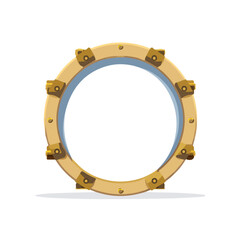 Obraz premium 2D minimalist flat vector of a Tambourine, contemporary clean design isolated on white.