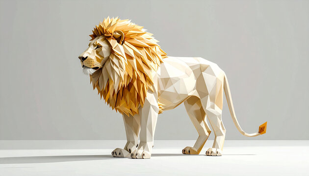 Geometric lion illustration