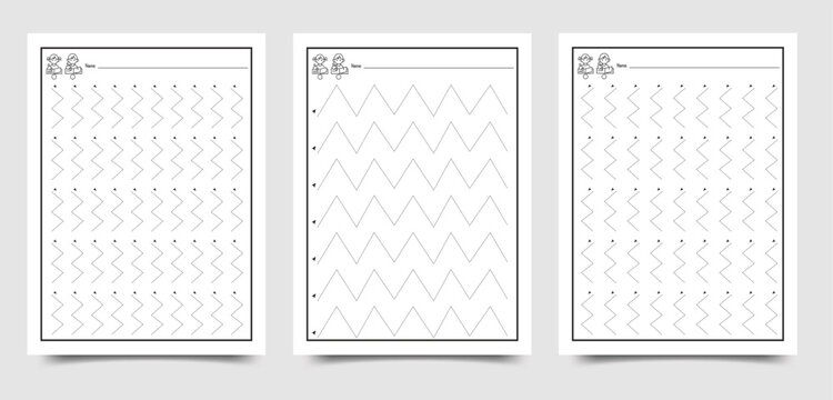 Educational worksheet series featuring dot to dot puzzles for toddler learning vector illustration education worksheet dottodot activity