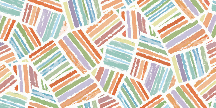 Colorful dashed pattern a seamless vector illustration on white background