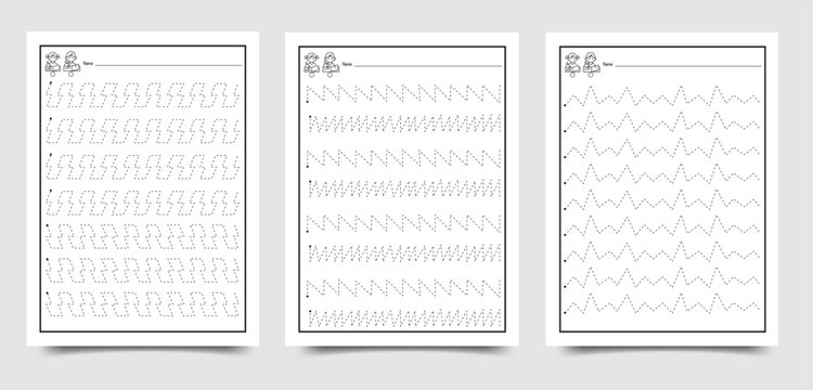 Dot to dot learning pages for early childhood development with worksheet activity learning preschool education children counting
