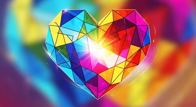 Geometric heart design