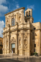 Naklejka premium Baroque Facade of the Church of Santa Chiara, Lecce, Italy