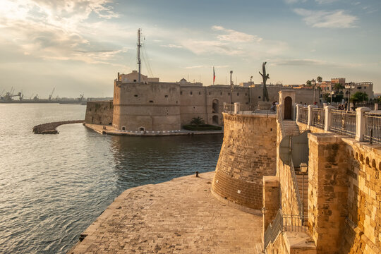 Aragonese Castle and Swing Bridge, Taranto, Italy