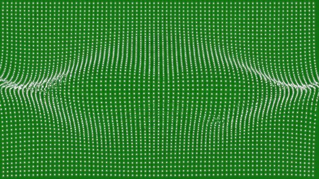 Green Waveforms in Motion During Digital Signal Processing with Subtle Glow