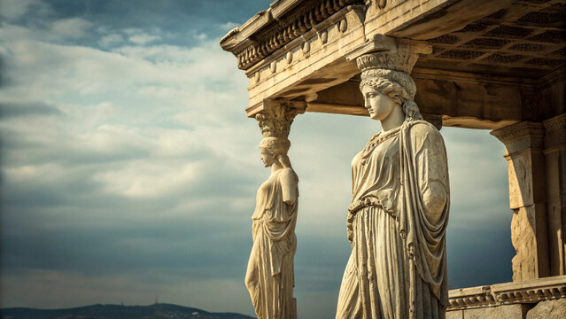 Isolated classical statue of a greek goddess antiquity sculpture artwork