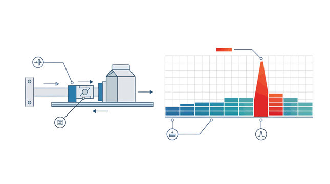 Technical Illustration of Cartoning Machine Force and Deflection Analysis for Packaging Process Optimization