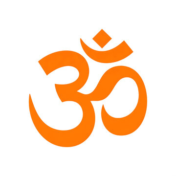 sacred orange om symbol vector illustration for hindu spirituality and meditation concept