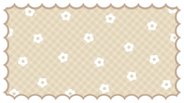 Cute, girly background frame with pastel-colored flowers