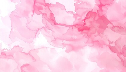 Fototapeta premium An abstract watercolor painting features swirling hues of pink and white, creating a soft and ethereal atmosphere.