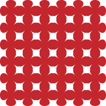 Bold red and white geometric seamless lattice pattern for background design