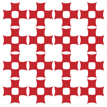 Abstract red geometric seamless pattern with minimalist tile design