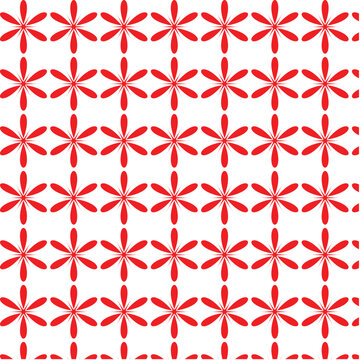Abstract red geometric seamless pattern with minimalist cross shape grid