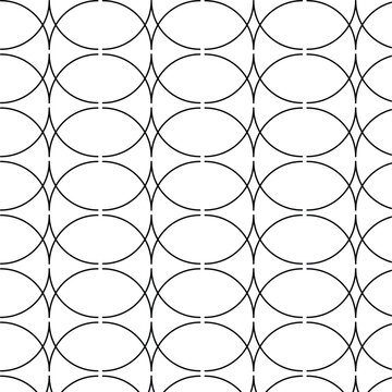 Modern black and white geometric seamless pattern with abstract bowtie shapes