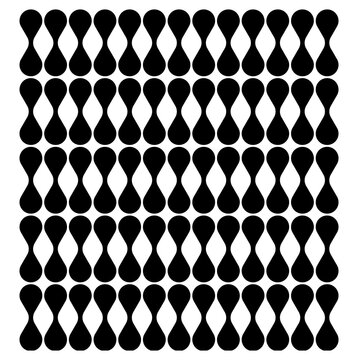 Minimalist black and white geometric seamless pattern with circular dot grid