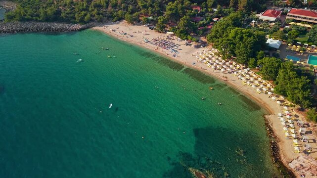 Rosogremos Beach and Sandy Bay, Potos Region, Thassos Island, Greece