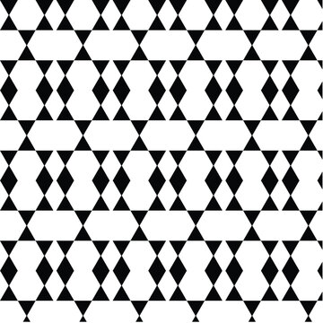 Minimalist black and white geometric seamless pattern with circular dot grid