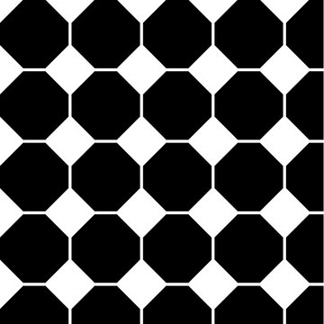 Minimalist black and white geometric seamless pattern with circular dot grid