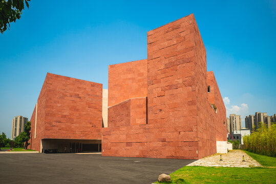 July 28, 2018: China Design Museum, founded in 2011, is a modern museum with Bauhaus Institute as its foundation, covers an area of 16800 square meters at Xiangshan campus in Hangzhou, Zhejiang, China