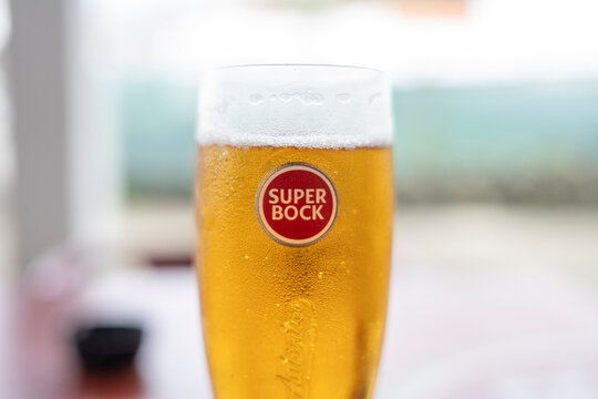 Glass of Super Bock, best selling Portuguese beer