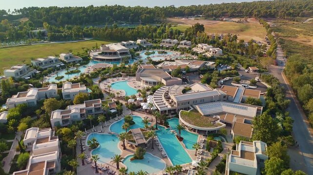 Aerial View of Sani Resort and Marina, Chalkidiki, Greece
