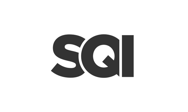 SQI logo design template with strong and modern bold text. Initial based vector logotype featuring simple and minimal typography. Trendy company identity.