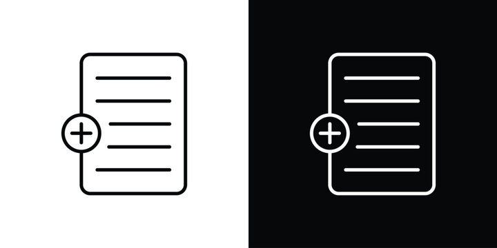 Add document icon symbol design template.