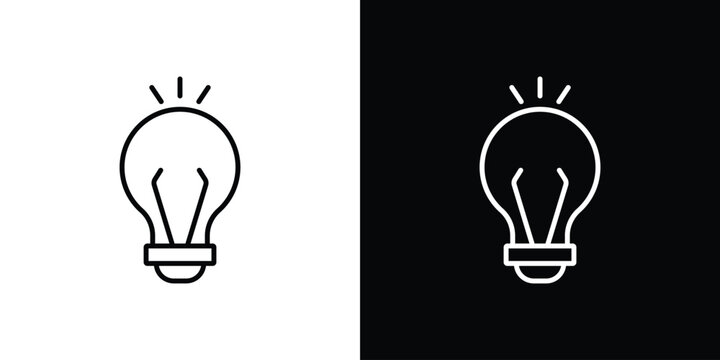 Bulb icon symbol design template.
