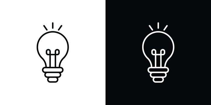 Bulb icon symbol design template.
