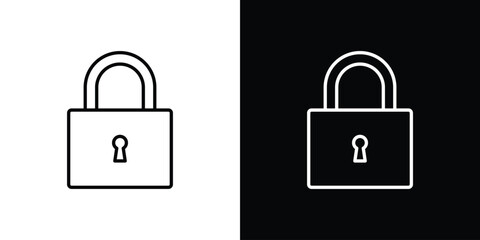 Lock icon symbol design template. © Hestia