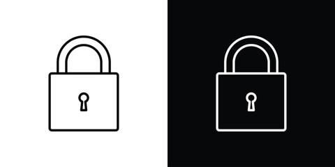 Lock icon symbol design template. © Hestia