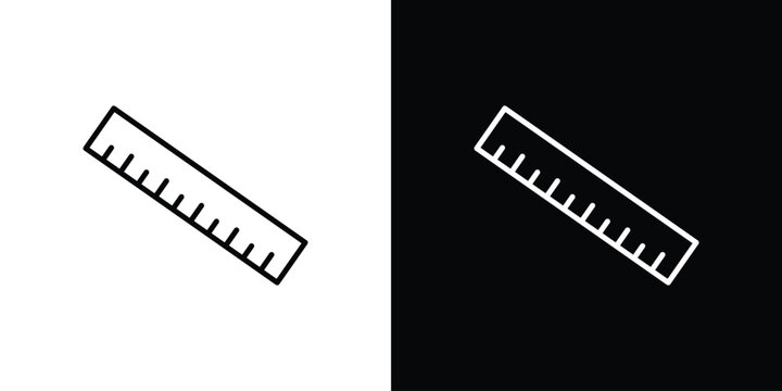 Ruler icon symbol design template.