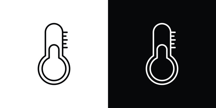 Thermometer half icon symbol design template.