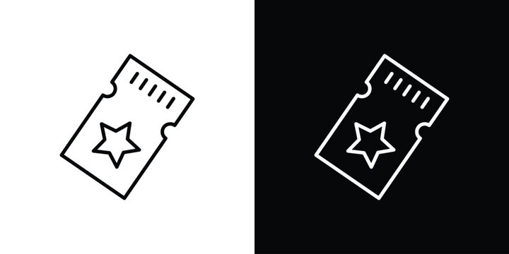 Ticket icon symbol design template.