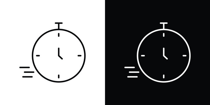 Time fast icon symbol design template.
