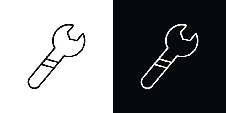 Wrench icon symbol design template.