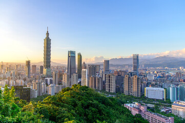 Fototapeta premium 台北のとても美しい街並み風景A beautiful cityscape of Taipei in Taiwan