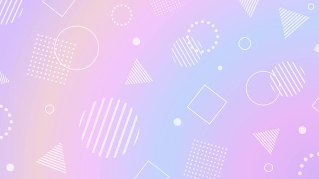 simple and cute background with pastel color gradients and geometric patterns