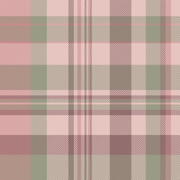 Interior plaid tartan fabric, classy seamless check vector. Asymmetric background textile texture pattern in pastel and light colors.