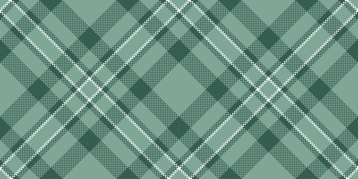 Vintage check seamless textile, modern plaid fabric pattern. Italian background tartan vector texture in pastel and mint colors.