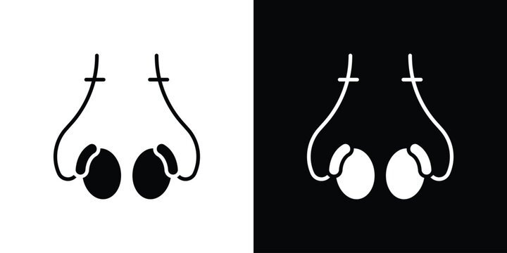 Vasectomy icon silhouette design collection in black and white for web