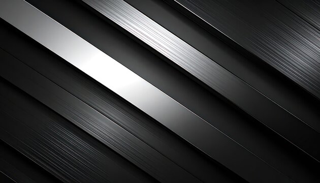 Abstract background of parallel dark metallic and silver stripes with sharp highlights.